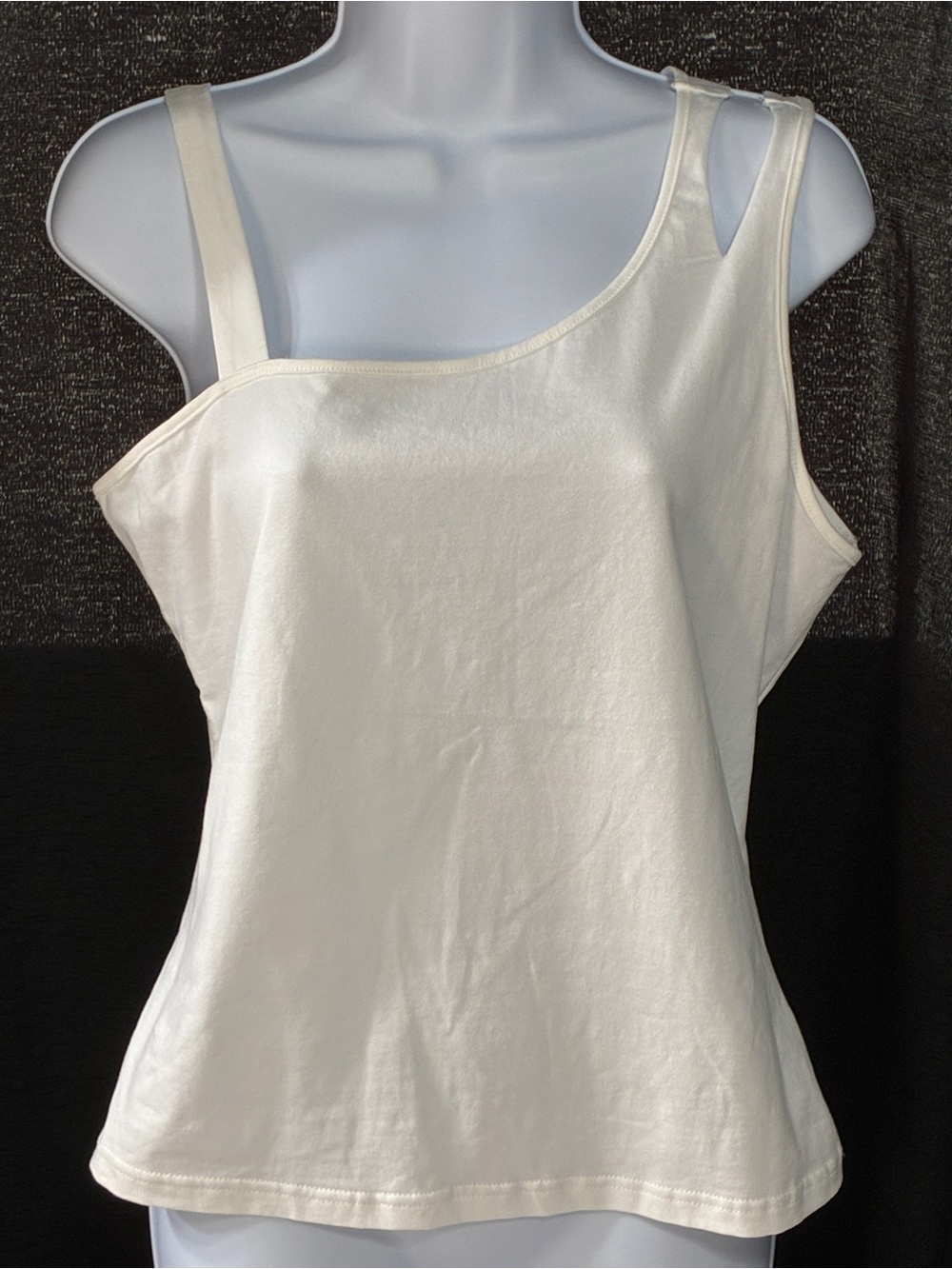 SHEIN White Asymmetric Double-Strap Tank Top